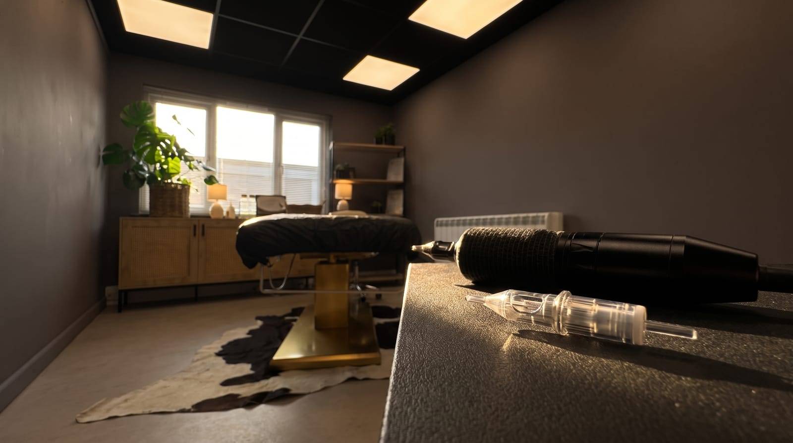 The treatment room at Kennedy SMP Studio in Haverhill, where Cambridge clients are seen