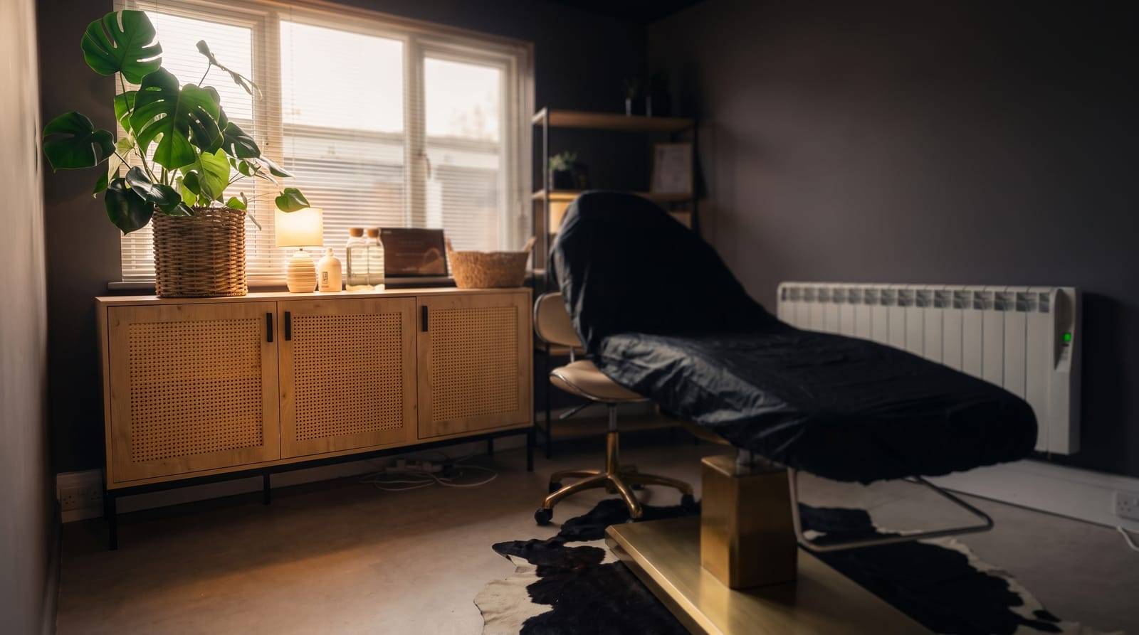 The treatment room at Kennedy SMP Studio in Haverhill, where Halstead clients are seen