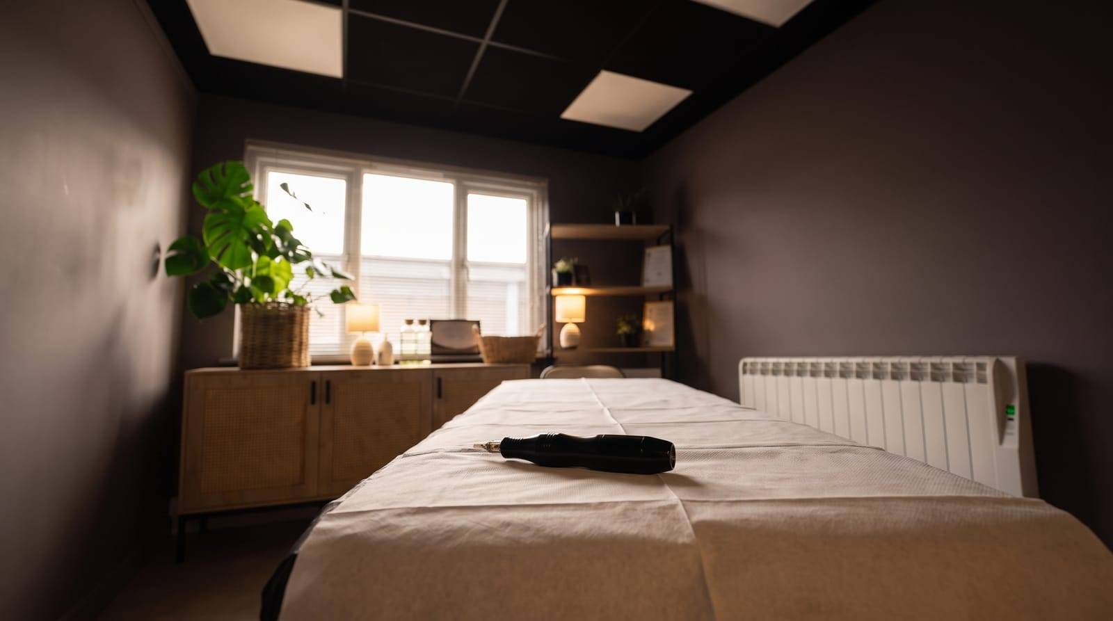 The treatment room at Kennedy SMP Studio in Haverhill, where Mildenhall clients are seen